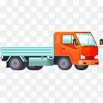 橙色卡通货运卡车-空若网 橙色卡通货运卡车-空若网
