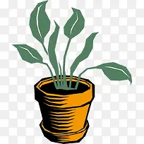 花盆插画-空若网 花盆插画-空若网