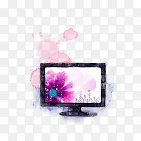 手绘插画电视机-空若网 手绘插画电视机-空若网
