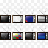 矢量图老式电视机-空若网 矢量图老式电视机-空若网