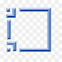 蓝色现代边框拼接素材-空若网 蓝色现代边框拼接素材-空若网