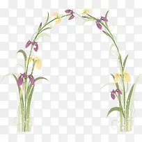 手绘兰花边框-空若网 手绘兰花边框-空若网