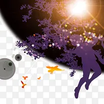 文案背景元素 发光背景 花纹 -空若网 文案背景元素 发光背景 花纹 -空若网