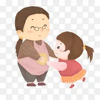 母亲节插画妈妈与女儿-空若网 母亲节插画妈妈与女儿-空若网