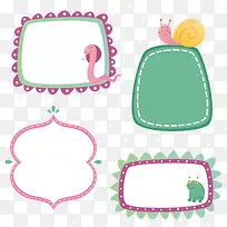 矢量两栖动物装饰边框插图-空若网 矢量两栖动物装饰边框插图-空若网