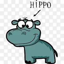 手绘卡通河马素材图片-空若网 手绘卡通河马素材图片-空若网