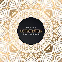 矢量金色花纹背景-空若网 矢量金色花纹背景-空若网