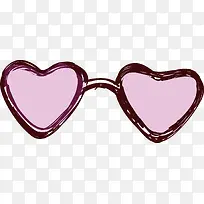 手绘心形眼镜-空若网 手绘心形眼镜-空若网