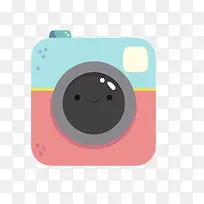 可爱粉色照相机矢量图-空若网 可爱粉色照相机矢量图-空若网