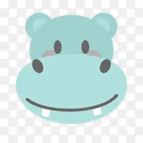 扁平化河马动物设计-空若网 扁平化河马动物设计-空若网