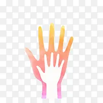 水彩慈善背景与手-空若网 水彩慈善背景与手-空若网