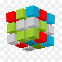 彩色立体魔方-空若网 彩色立体魔方-空若网