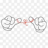 红色的爱心结-空若网 红色的爱心结-空若网