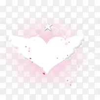 唯美精美炫光心翅膀星星标题栏-空若网 唯美精美炫光心翅膀星星标题栏-空若网