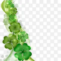 幸运四叶草背景矢量素材-空若网 幸运四叶草背景矢量素材-空若网