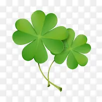 绿色四叶草矢量图-空若网 绿色四叶草矢量图-空若网