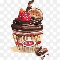 水彩甜点蛋糕-空若网 水彩甜点蛋糕-空若网