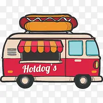 热狗食物车png图-空若网 热狗食物车png图-空若网