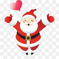 手绘红色爱心圣诞老人-空若网 手绘红色爱心圣诞老人-空若网