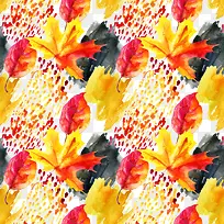 抽象秋季水彩-空若网 抽象秋季水彩-空若网