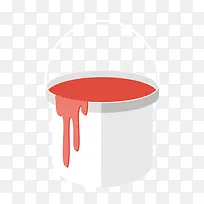 矢量红色油漆桶-空若网 矢量红色油漆桶-空若网