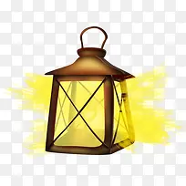 手绘棕色手提灯-空若网 手绘棕色手提灯-空若网