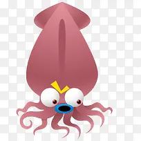手绘卡通墨鱼矢量图-空若网 手绘卡通墨鱼矢量图-空若网