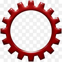 红色创意齿轮-空若网 红色创意齿轮-空若网