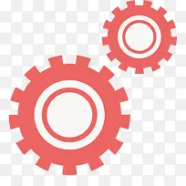 矢量红色齿轮素材-空若网 矢量红色齿轮素材-空若网