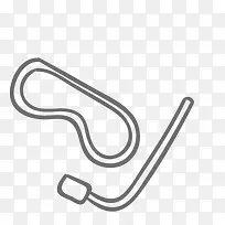 黑色手绘听诊器-空若网 黑色手绘听诊器-空若网