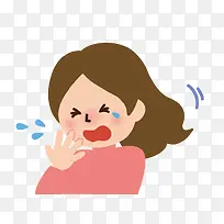 素描手绘 卡通哭泣的女孩-空若网 素描手绘 卡通哭泣的女孩-空若网