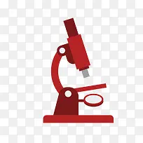 矢量卡通扁平化红色显微镜-空若网 矢量卡通扁平化红色显微镜-空若网