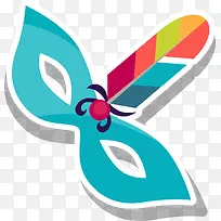 创意蓝色面具-空若网 创意蓝色面具-空若网