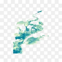 手绘森林-空若网 手绘森林-空若网