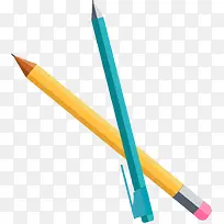 矢量扁平化铅笔自动笔-空若网 矢量扁平化铅笔自动笔-空若网