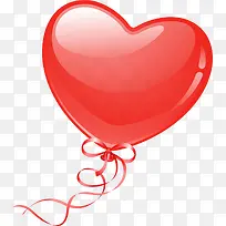 手绘红色爱心气球-空若网 手绘红色爱心气球-空若网