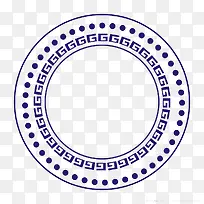 蓝色青花瓷圆形边框-空若网 蓝色青花瓷圆形边框-空若网