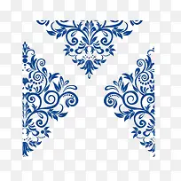 对角青花边框-空若网 对角青花边框-空若网