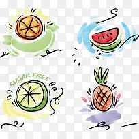 水彩水果设计-空若网 水彩水果设计-空若网