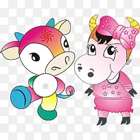 两只牛牛-空若网 两只牛牛-空若网