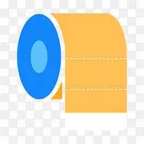 彩色扁平化卫生纸元素-空若网 彩色扁平化卫生纸元素-空若网