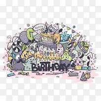 生日蛋糕与卡通动物-空若网 生日蛋糕与卡通动物-空若网