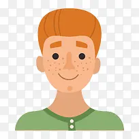 扁平化微笑的男性人物设计-空若网 扁平化微笑的男性人物设计-空若网