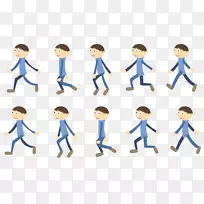 动画步行周期步行剪辑艺术循环-空若网 动画步行周期步行剪辑艺术循环-空若网