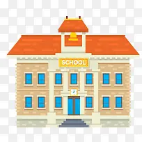 中小学生安全教育日卡通学校-空若网 中小学生安全教育日卡通学校-空若网