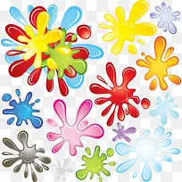 彩色油漆花朵-空若网 彩色油漆花朵-空若网
