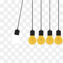 黄色立体电器灯泡卡通手绘-空若网 黄色立体电器灯泡卡通手绘-空若网