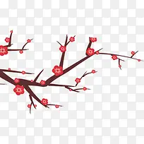 卡通手绘梅花树枝-空若网 卡通手绘梅花树枝-空若网
