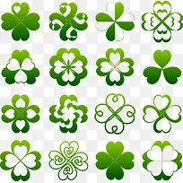 各种绿色四叶草-空若网 各种绿色四叶草-空若网