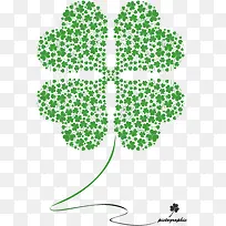 四叶草矢量图-空若网 四叶草矢量图-空若网